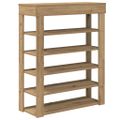 vidaXL Regál na topánky dub artisan 80x30x98 cm kompozitné drevo