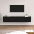 vidaXL Nástenné skrinky 2 ks čierne 100x36,5x35 cm spracované drevo