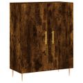 vidaXL Vysoká skrinka dymový dub 69,5x34x180 cm spracované drevo