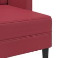 vidaXL 2-miestna pohovka s ležadlom v tvare L, vínovo červená 125 cm, umelá koža