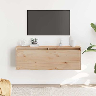 vidaXL Nástenná skriňa 100x30x35 cm masívna borovica