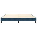 vidaXL Posteľný rám s boxspringom tmavomodrý 180x200 cm zamat