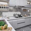 vidaXL Samolepiacia tapeta na nábytok lesklá strieborná 500x90 cm PVC