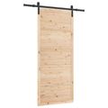 vidaXL Posuvné dvere Prírodná 80 x 208 cm Borovicový masív