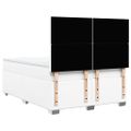 vidaXL Boxspring posteľ s matracom biela 160x200 cm umelá koža