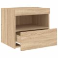 vidaXL Nočné stolíky s LED svetlami 2 ks dub sonoma 50x40x45 cm