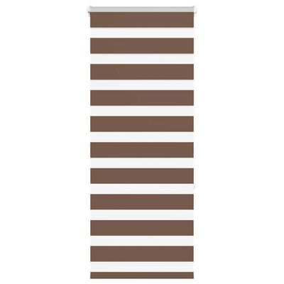 vidaXL Zebra roleta hnedá 65x150 cm šírka látky 60,9 cm polyester