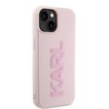 Puzdro Karl Lagerfeld pre iPhone 15 6,1" KLHCP15S3DMBKCP ružové HC 3D Logo Glitter