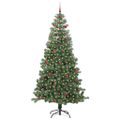 vidaXL Vianočný stromček Zelená 240 cm PVC
