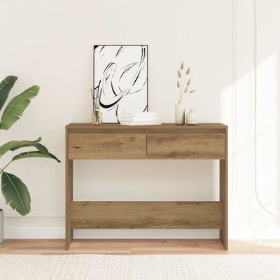 vidaXL Konzolový stolík dub artisan 100x35x76,5 cm kompozitné drevo
