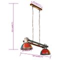 vidaXL Industriálna závesná lampa 25 W farebná 111 cm E27