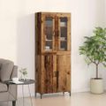 vidaXL Highboard 2 ks Staré drevo 69,5 x 34 x 180 cm Kompozitné drevo