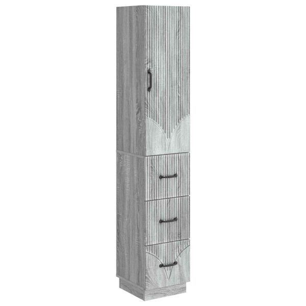 vidaXL Sada skríň 2 pcs Sivý Sonoma 33 x 34,5 x 87 cm Kompozitné drevo
