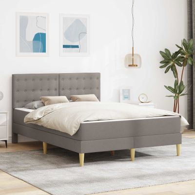vidaXL Rám postele s matracom Sivohnedá 160 x 200 cm Látka