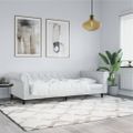 vidaXL Denná posteľ biela 100x200 cm umelá koža