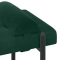 vidaXL Lavica s gombíkmi a vankúšmi Tmavozelená 110 x 40 x 46 cm Zamat
