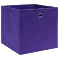 vidaXL Úložné boxy 10 ks, fialové 32x32x32 cm, látka