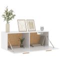 vidaXL Nástenná skrinka lesklá biela 100x36,5x35 cm spracované drevo