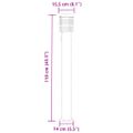vidaXL Vonkajšia stojaca lampa zásuvka strieborná 110 cm nehrdz. oceľ