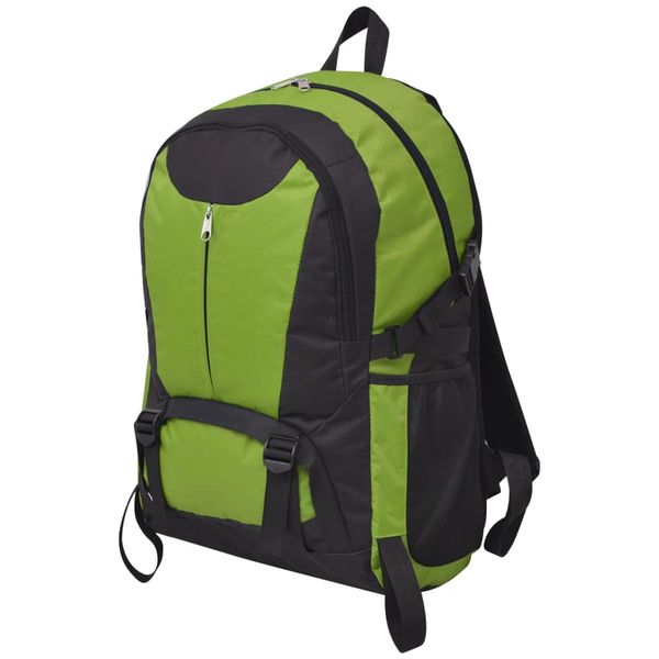 vidaXL Turistický batoh, 40 l, čierno-zelený