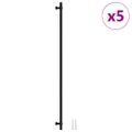 vidaXL Rukoväte na skrinku 5 ks čierne 480 mm nehrdzavejúca oceľ