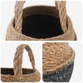 vidaXL Kvetináč s uchami 2 ks Čierna Ø 22 x 20 cm 100% Morská tráva