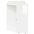 vidaXL Rohový LED TV kabinet 100 x 40 x 50 cm Vysoko lesklá biela