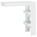 vidaXL Nástenný barový stôl biely 102x45x103,5 cm spracované drevo