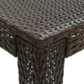 vidaXL Záhradný barový stolík hnedý 140,5x60,5x110,5 cm polyratanový