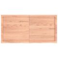 vidaXL Nástenná polica bledohnedá 120x60x(2-6) cm ošetrený masívny dub