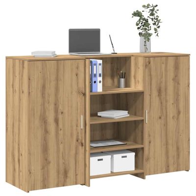 vidaXL Recepčný stôl dub artisan 155x50x103,5 cm kompozitné drevo