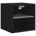 vidaXL TV nástenné skrinky s LED svetlami 2 ks čierne 30x28,5x30 cm