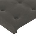 vidaXL Posteľ boxsping s matracom a LED tmavosivá 120x200 cm zamat