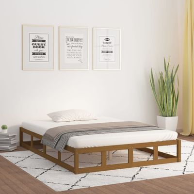 vidaXL Posteľný rám medovo-hnedý 120x200 cm masívne drevo