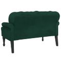 vidaXL Lavička s operadlom tmavozelená 119,5x64,5x75 cm zamat