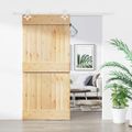vidaXL Posuvné dvere 90 x 210 cm Masívne borovicové drevo (neupravené)