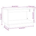 vidaXL TV skrinka sivá 60x35x35 cm masívna borovica