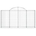 vidaXL Oblúkový gabionový kôš 200x30x100/120 cm pozinkované železo