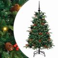 vidaXL Umelý vianočný stromček Zelená 120 cm PVC, kov a plast