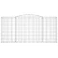 vidaXL Oblúkové gabiónové koše 20 ks 400x50x180/200cm pozink. železo