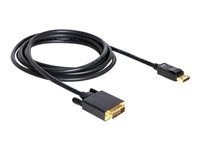 Kábel DVI - DisplayPort (M) do DVI-D (M) - 3 m - krídlové skrutky