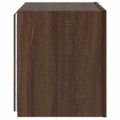 vidaXL TV nástenné skrinky s LED svetlami 2 ks hnedý dub 40,5x35x40 cm