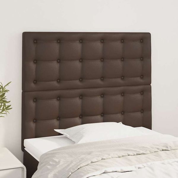 vidaXL Čelo postele hnedé 90x5x118/128 cm umelá koža