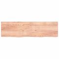 vidaXL Stolová doska bledohnedá 220x60x(2-6) cm ošetrený masívny dub