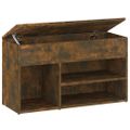 vidaXL Lavica na topánky dymový dub 80x30x45 cm spracované drevo