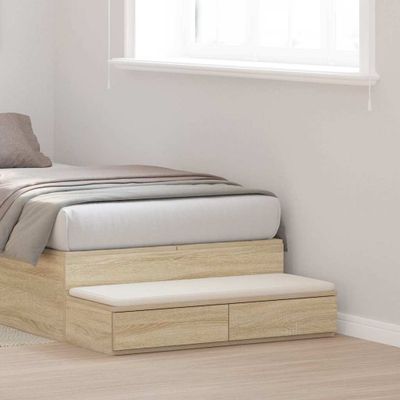 vidaXL Zásuvky pod posteľ so zásuvkou Sonoma dub 90 x 36,5 x 16,5 cm
