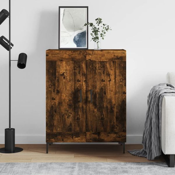 vidaXL Komoda dymový dub 69,5x34x90 cm kompozitné drevo