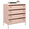 vidaXL Komoda ružová 68x39x73,5 cm oceľ valcovaná za studena