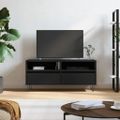 vidaXL TV skrinka čierna 100x34,5x44,5 cm spracované drevo