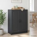 vidaXL Servírovacia skriňa Čierna 66 x 34,5 x 87 cm Kompozitné drevo